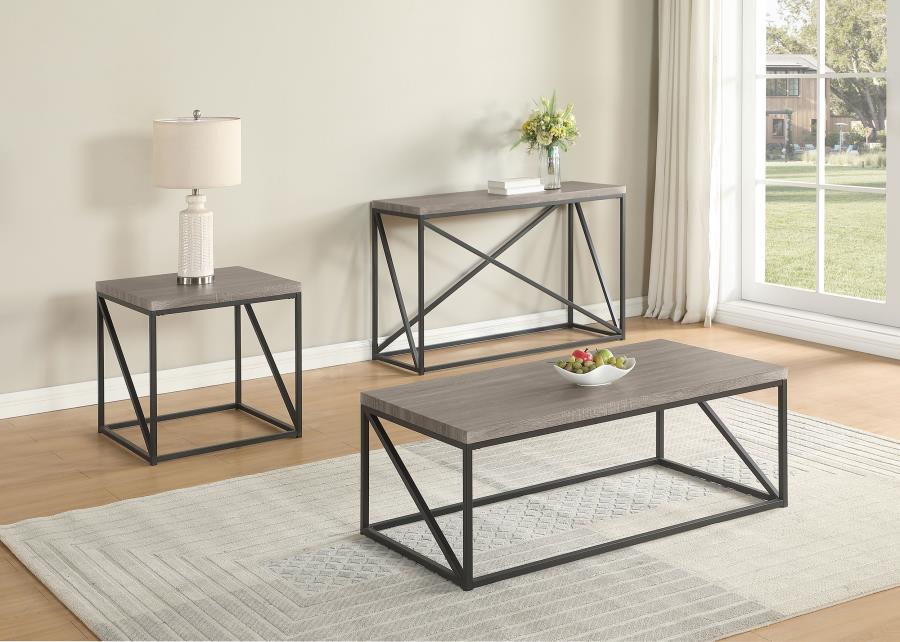 Birdie Square Engineered Wood End Table Sonoma Grey view 9