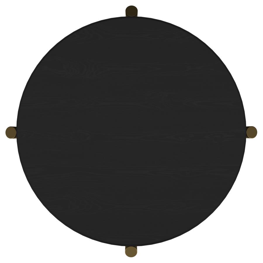 Arini 2-piece Round Coffee and End Table Set Black view 9