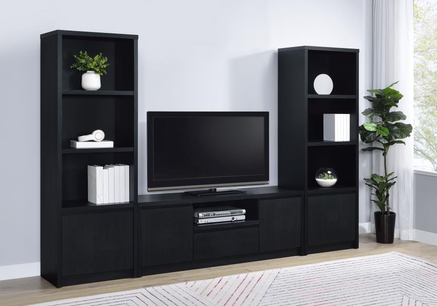 Winfield 60-inch 2-door TV Stand Media Console Black view 12