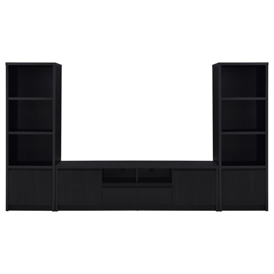 Winfield 3-sheld Media Tower Entertainment Pier Black view 13
