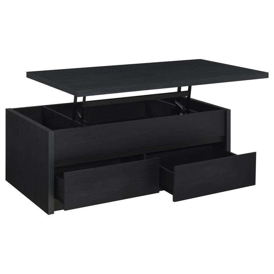 Knapp 2-piece Lift Top Coffee Table Set Black view 9