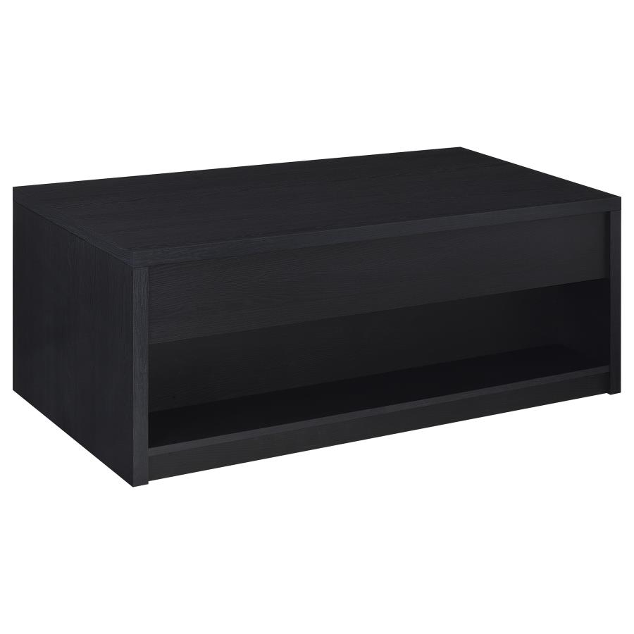 Knapp Lift Top Cocktail Coffee Table with Dual Drawers Black view 8