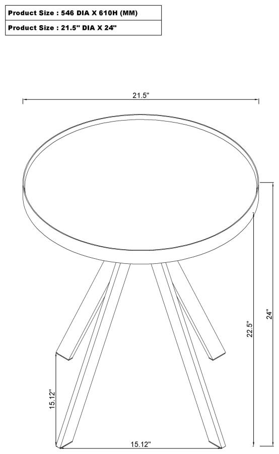 Briggs 3-piece Round Coffee and End Table Set White view 9