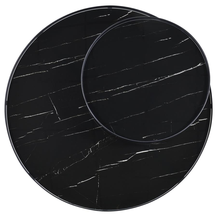 Briggs 3-piece Round Coffee and End Table Set Black view 8