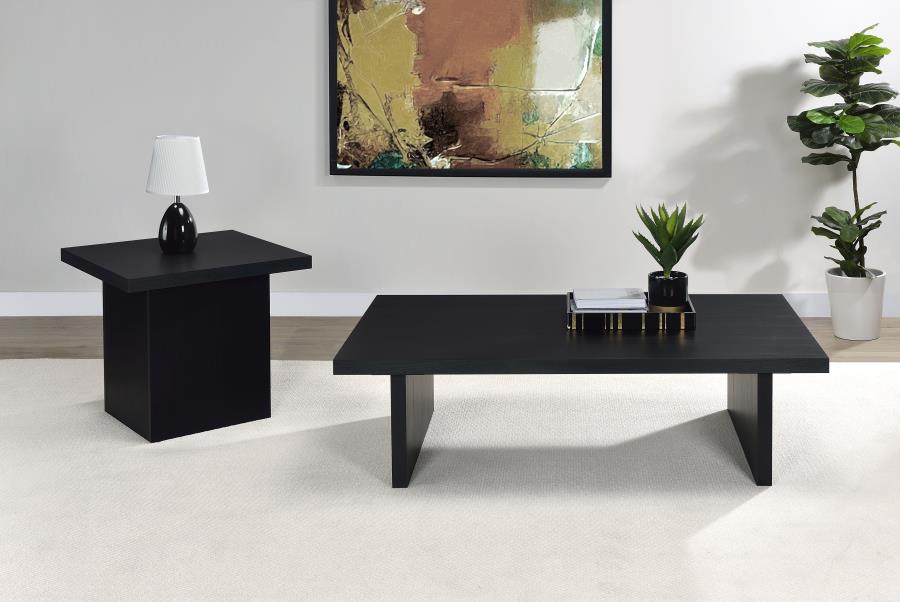 Max Square Engineered Laminate End Side Table Black view 9