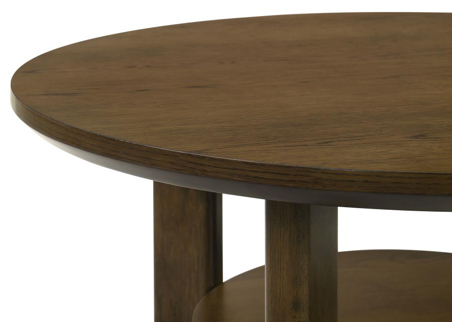 Ottowa 3-piece Round Wood Coffee Table Set Brown view 9