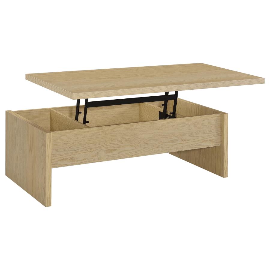 Canoga 2-piece Lift Top Cocktail Coffee Table Set Light Oak view 9