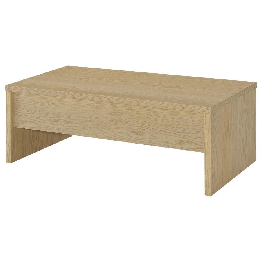 Canoga 2-piece Lift Top Cocktail Coffee Table Set Light Oak view 11