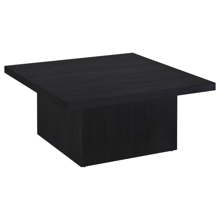 Devar 2-piece Square Cocktail Coffee End Table Set Black view 8