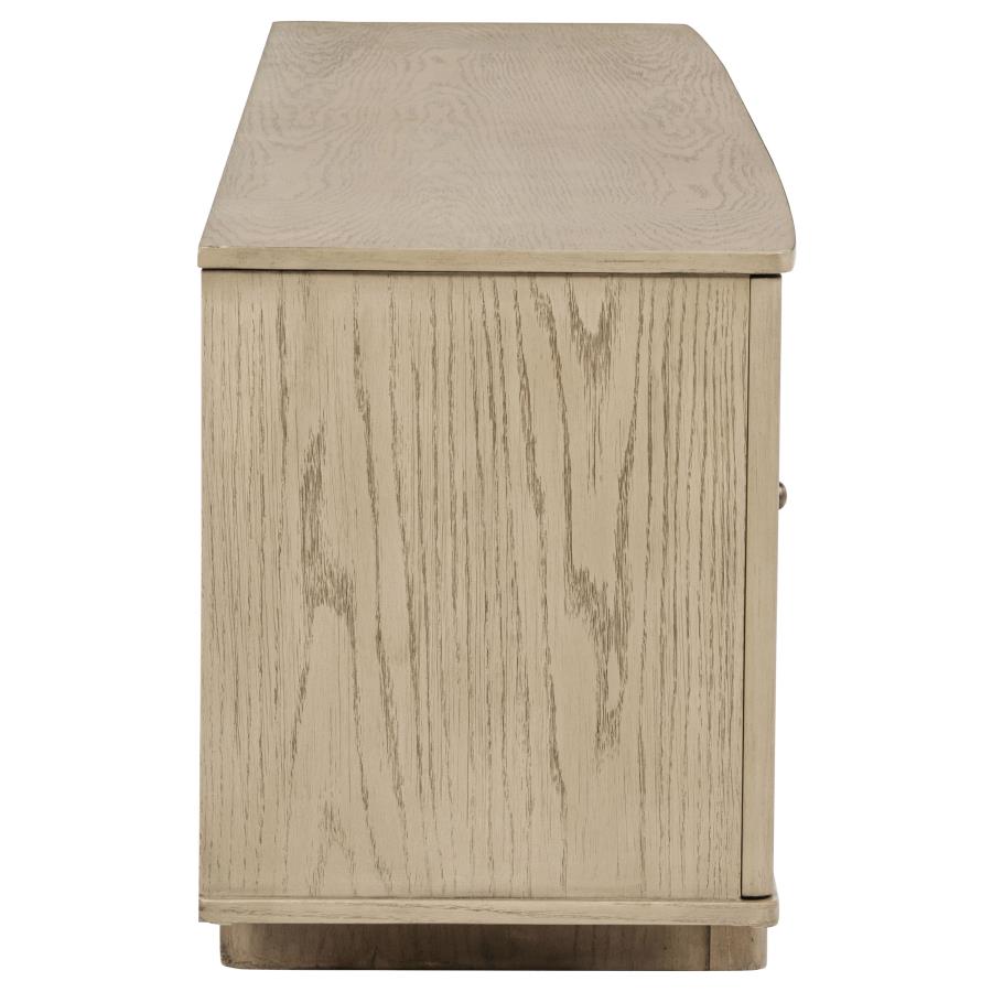 Kailani 79-inch 4-door Cane TV Stand Media Console Beige Oak view 8