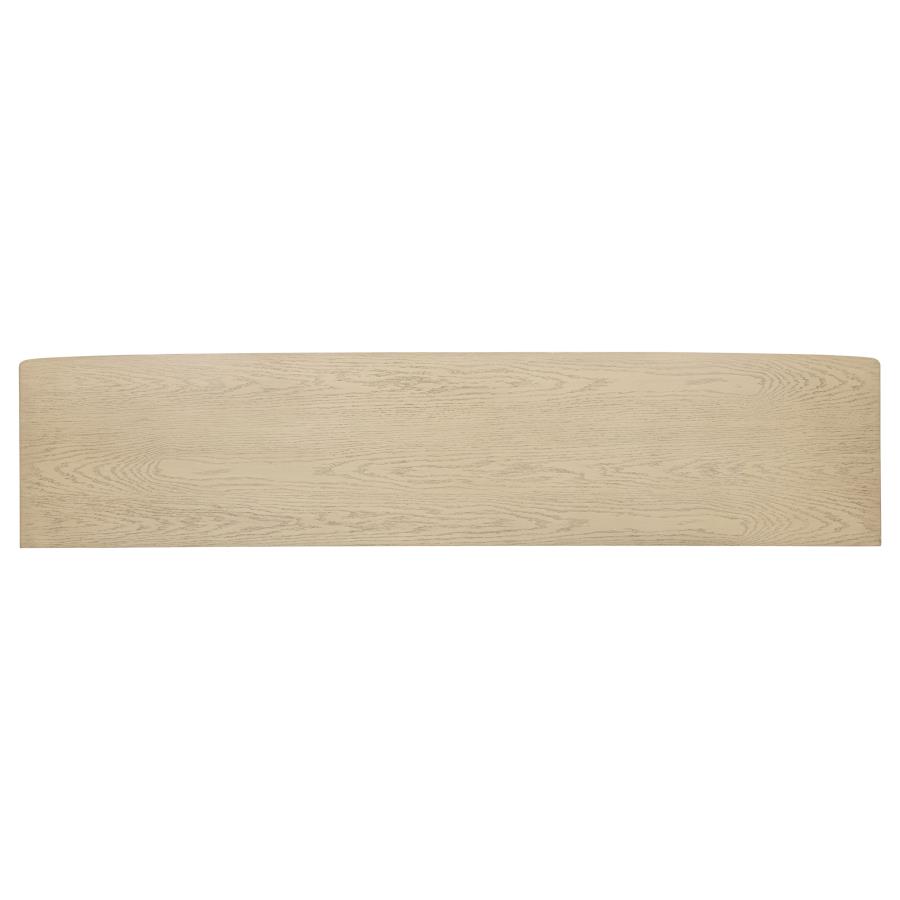 Kailani 79-inch 4-door Cane TV Stand Media Console Beige Oak view 9