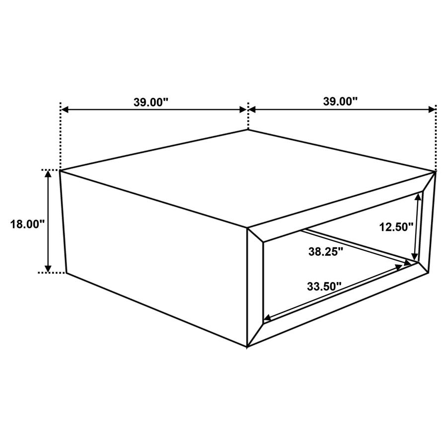 Benton Square Solid Mango Wood Coffee Table Natural view 11