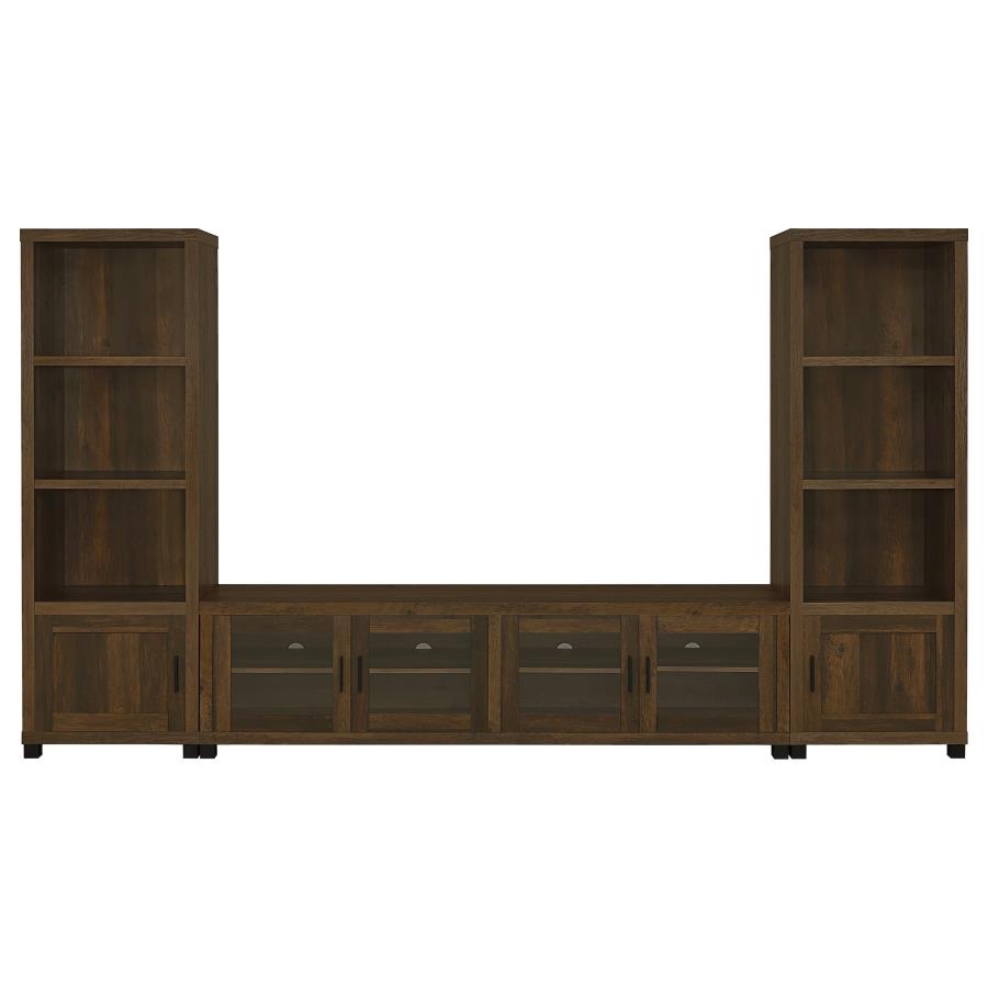 Sachin 3-shelf Engineered Wood Media Tower Dark Pine view 11