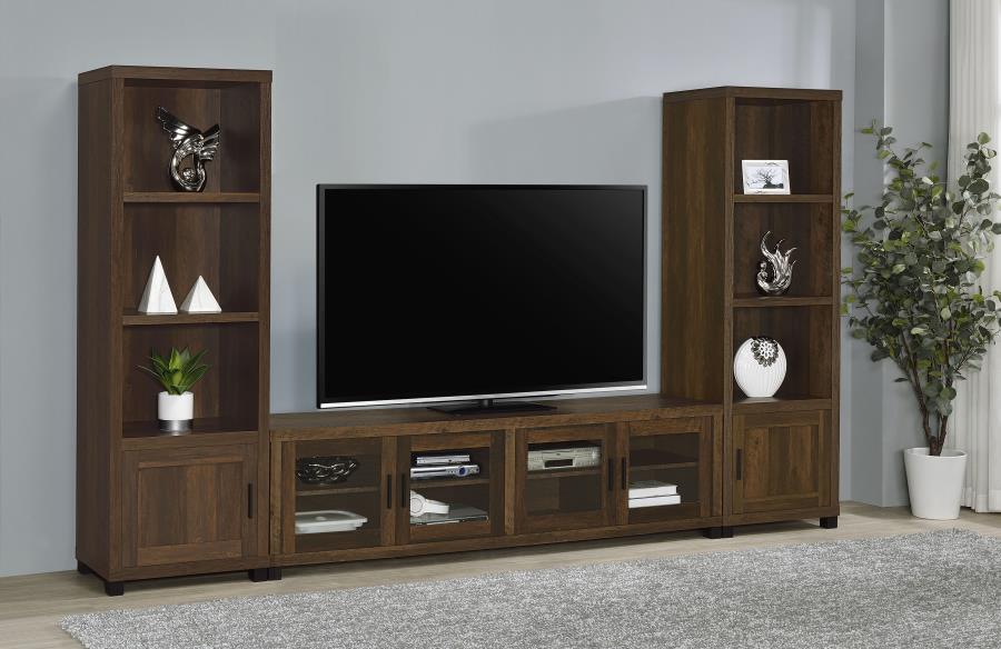 Sachin 3-shelf Engineered Wood Media Tower Dark Pine view 12