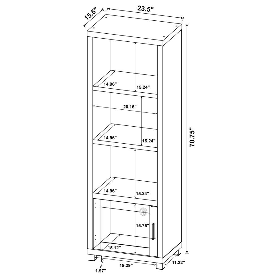 Jupiter 3-shelf Engineered Wood Media Tower Black view 9
