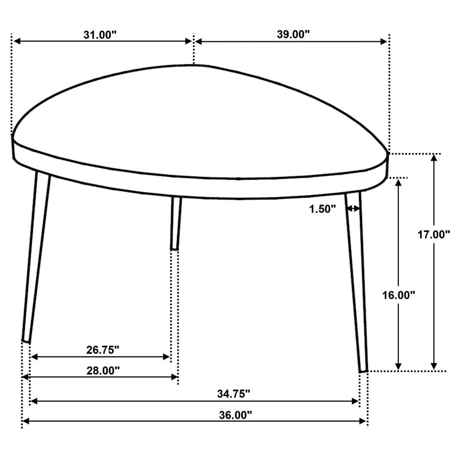 Odessa 2-piece Triangular Coffee and End Table Set Black view 12