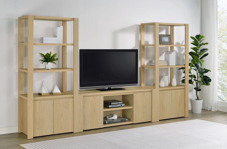 Laurelton 60-inch 2-door TV Stand Media Console Light Oak view 12
