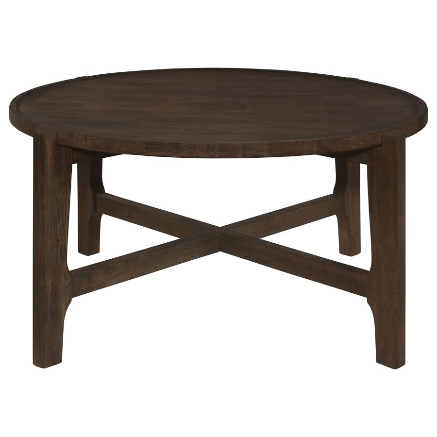 Cota 2-piece Solid Wood Coffee and End Table Set Dark Brown view 8