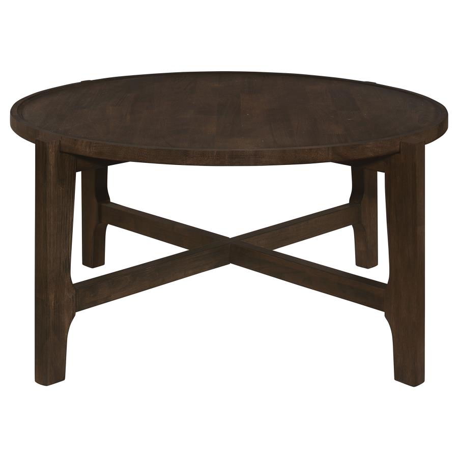 Cota 2-piece Solid Wood Coffee and End Table Set Dark Brown view 9
