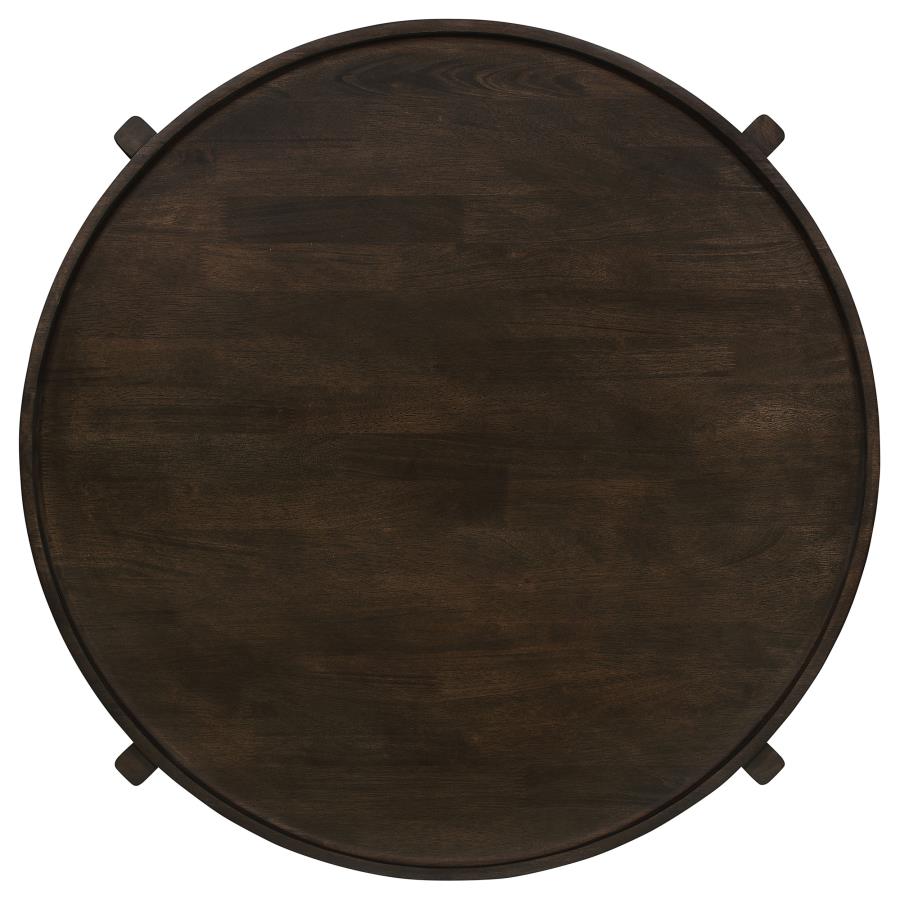 Cota 2-piece Solid Wood Coffee and End Table Set Dark Brown view 10