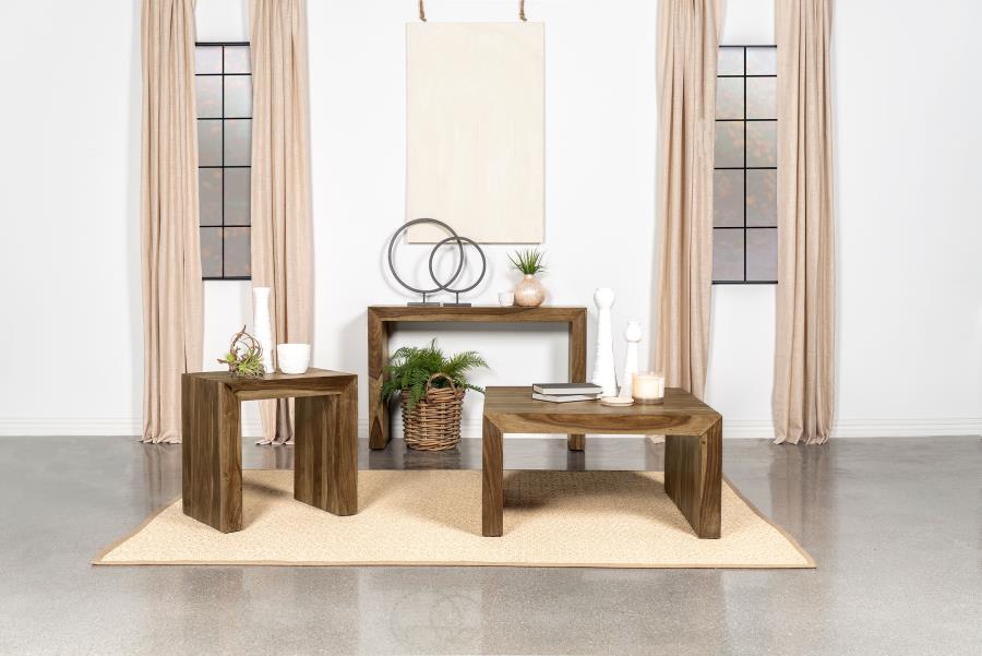 Odilia Rectangular Solid Wood Entryway Console Table Auburn view 8