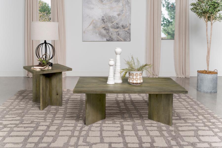Andando Rectangular Solid Wood Coffee Table Mango Brown view 8