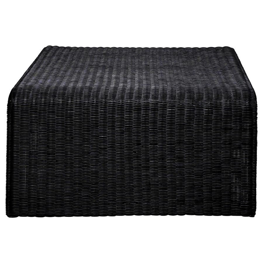 Cahya 2-piece Rattan Coffee and End Table Set Black view 8