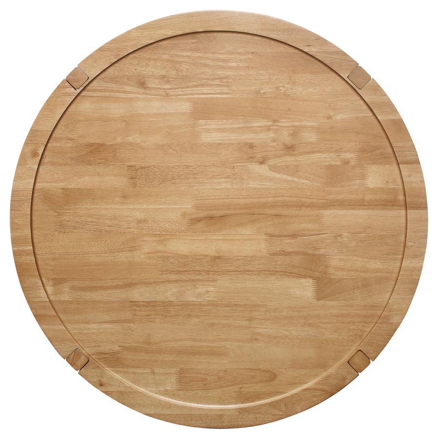 Camillo 3-piece Round Coffee and End Table Set Maple view 10