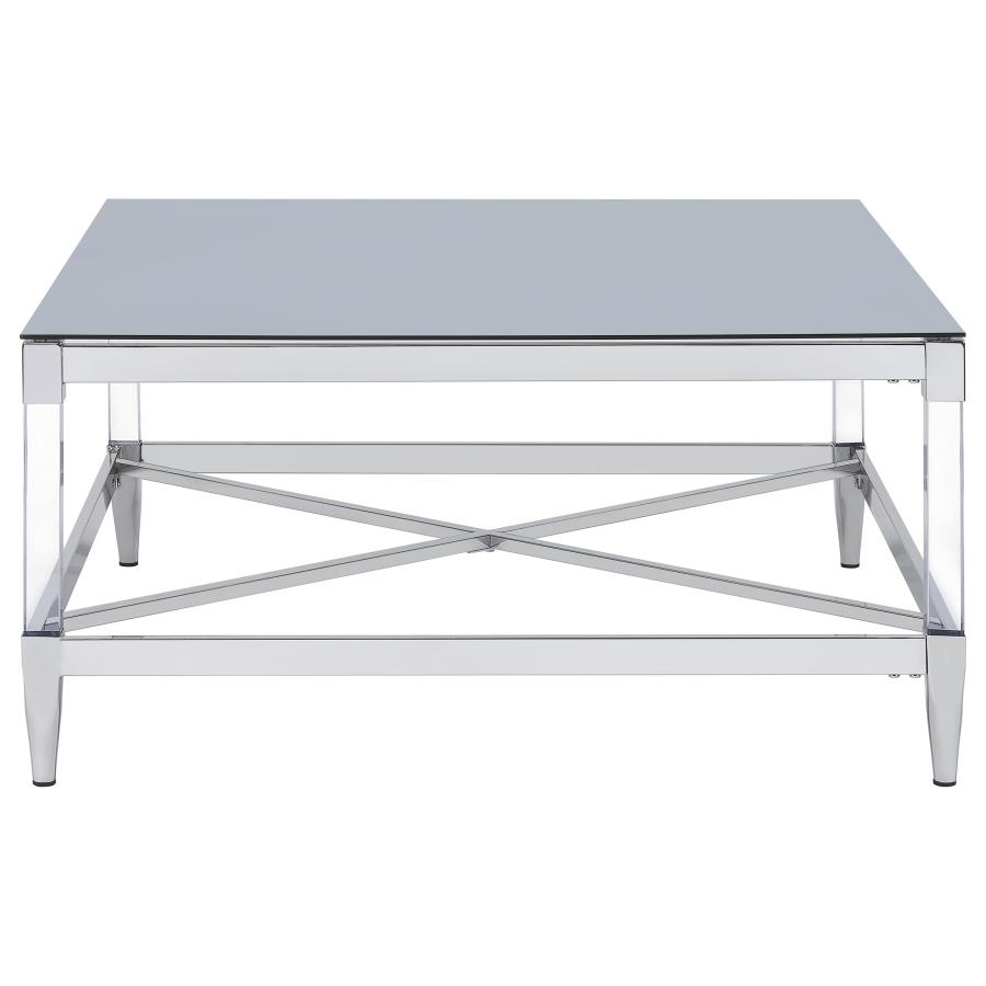 Lindley 2-piece Square Coffee and End Table Set Chrome view 8