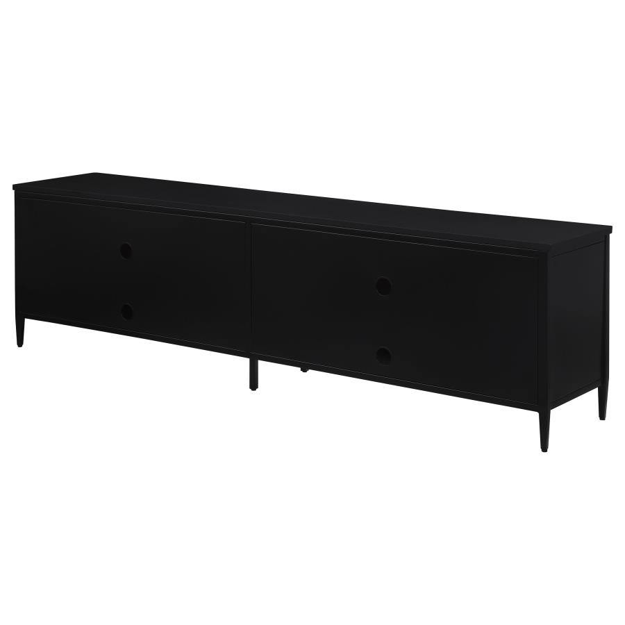 Amherst 4-door 78-inch Metal TV Stand Media Console Black view 8