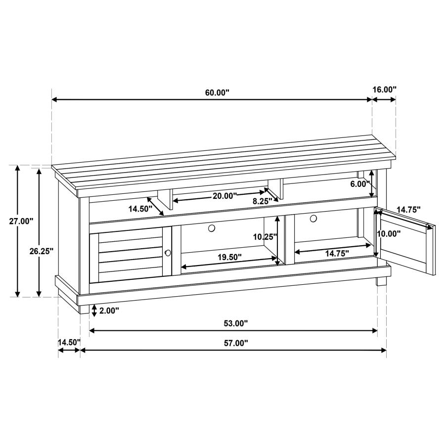 Payne 60-inch TV Stand Media Console Distressed Java view 13