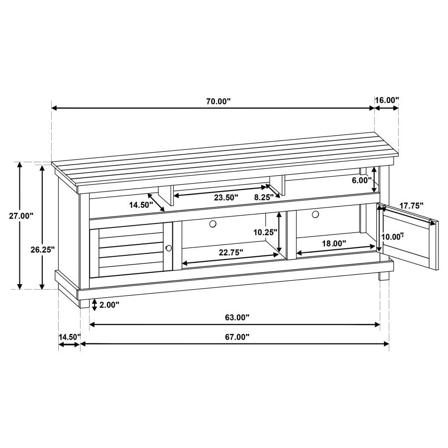 Payne 70-inch TV Stand Media Console Java view 13