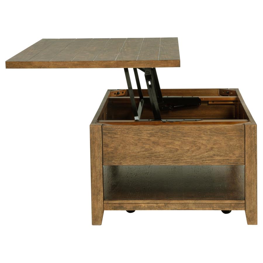 Payne 48-inch Mobile Lift Top Coffee Table Distressed Brown view 8