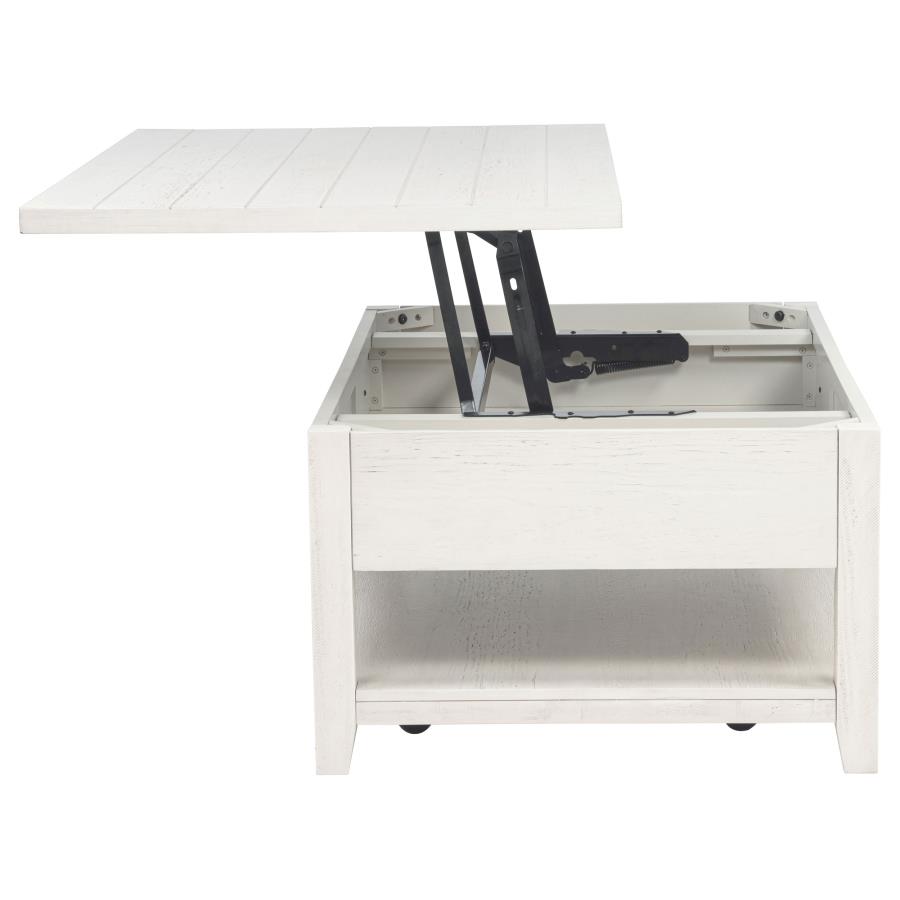 Payne 48-inch Mobile Lift Top Coffee Table Distressed White view 8
