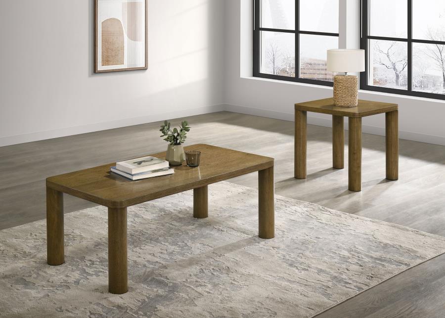 Castlewood Engineered Wood Cocktail Coffee Table Brown Oak view 9