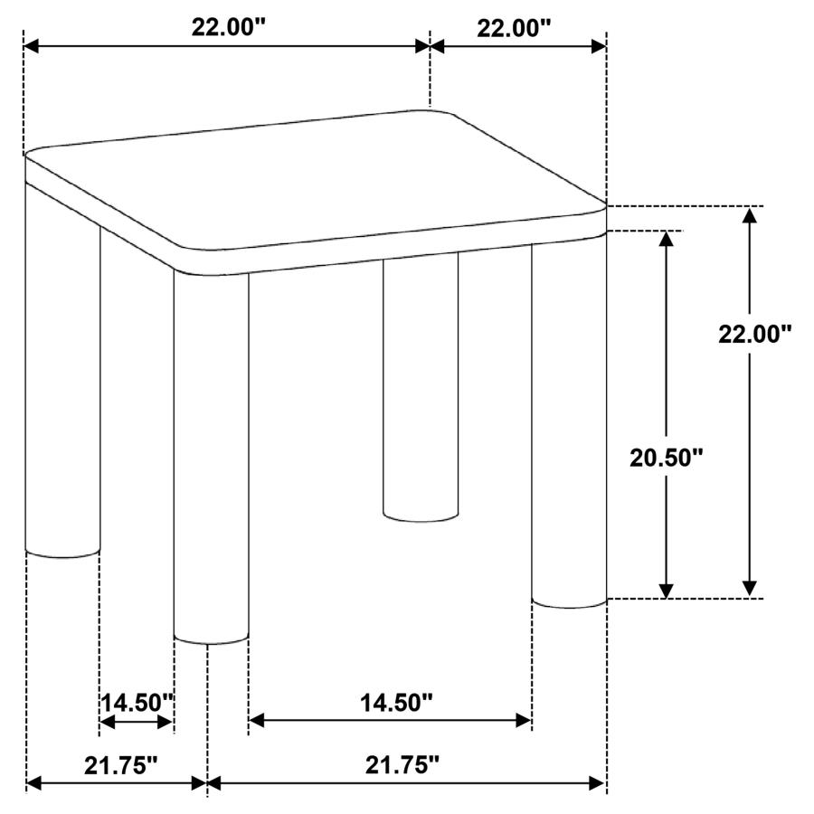 Castlewood Engineered Wood Accent Side End Table Light Oak view 8