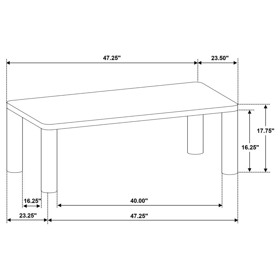Castlewood 3-piece Cocktail Coffee Table Set Light Oak view 10