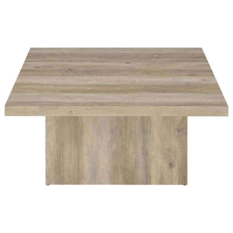 Devar 2-piece Square Coffee End Table Set Distressed Pine view 9