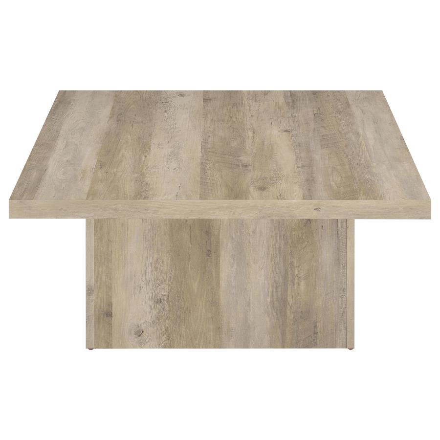 Devar 2-piece Square Coffee End Table Set Distressed Pine view 12