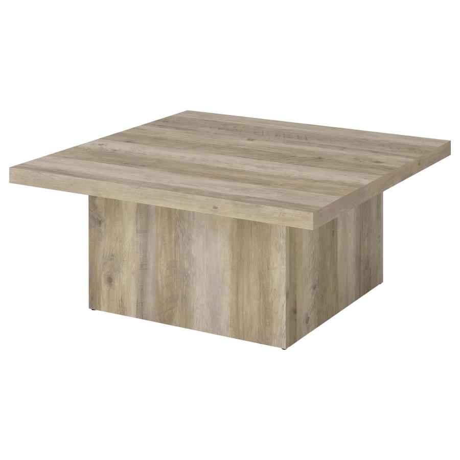 Devar 3-piece Square Coffee End Table Set Distressed Pine view 10