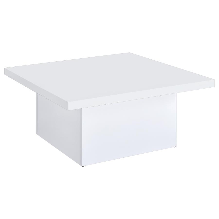 Devar 3-piece Square Coffee End Table Set White High Gloss view 8