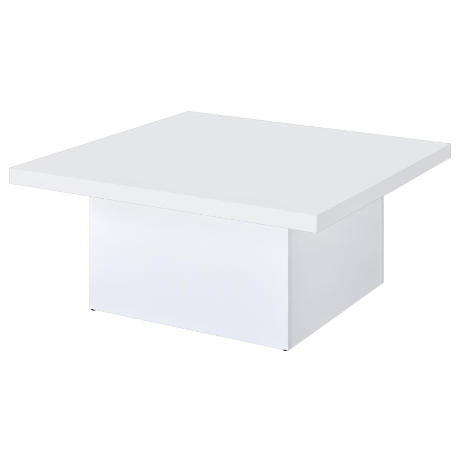 Devar 3-piece Square Coffee End Table Set White High Gloss view 10
