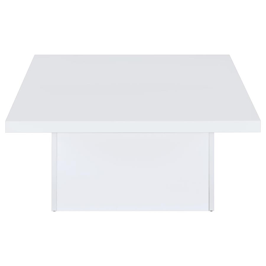 Devar 3-piece Square Coffee End Table Set White High Gloss view 11