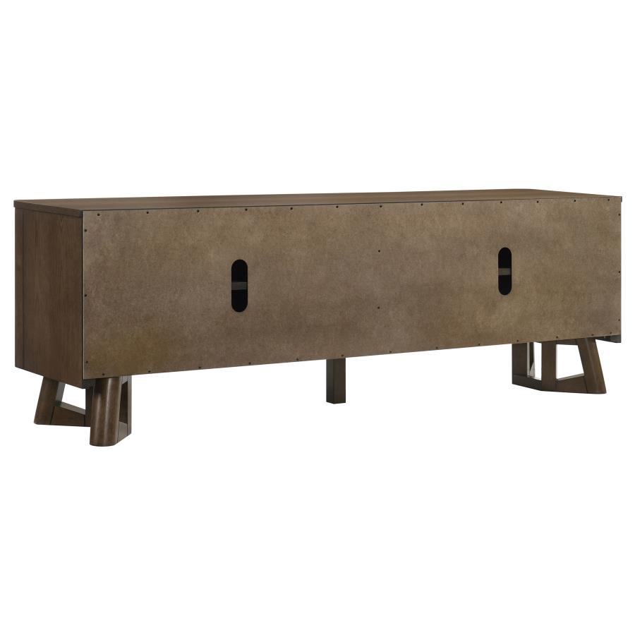 Trotter 71-inch 4-Door Wood TV Stand Media Console Brown view 8
