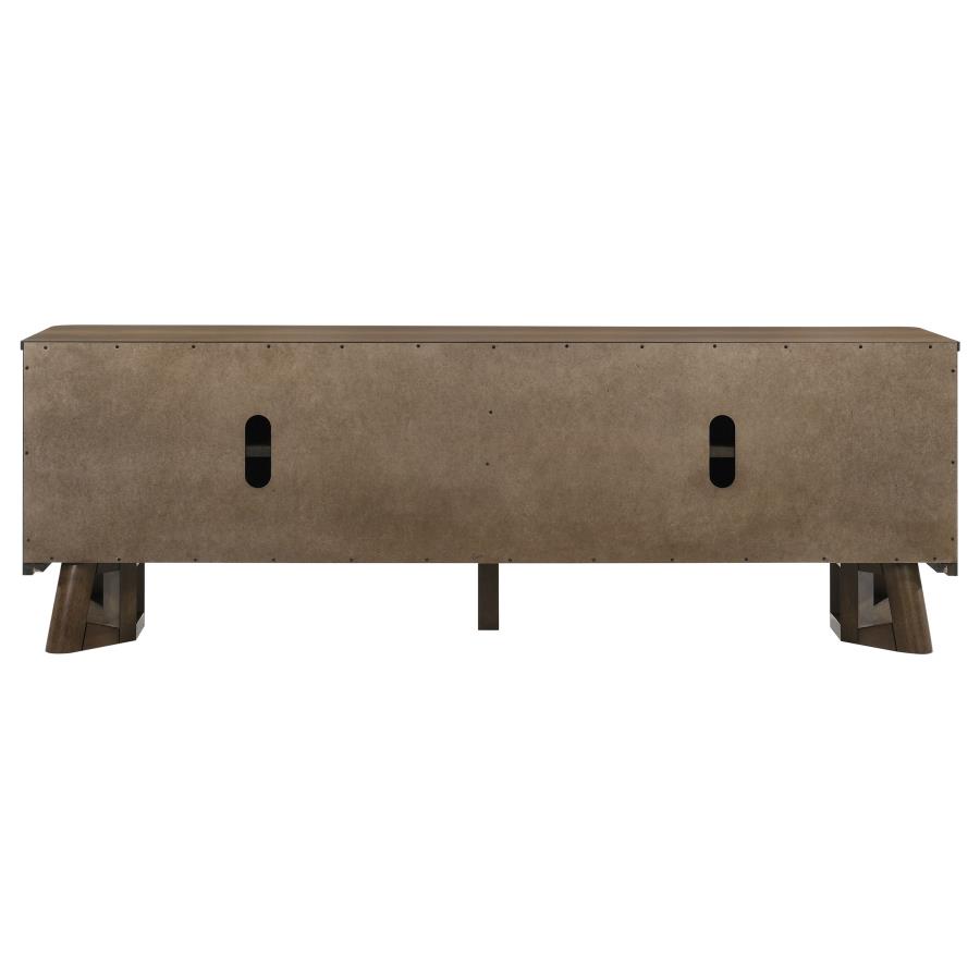 Trotter 71-inch 4-Door Wood TV Stand Media Console Brown view 9