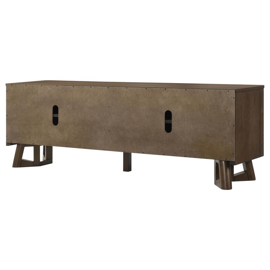 Trotter 71-inch 4-Door Wood TV Stand Media Console Brown view 10