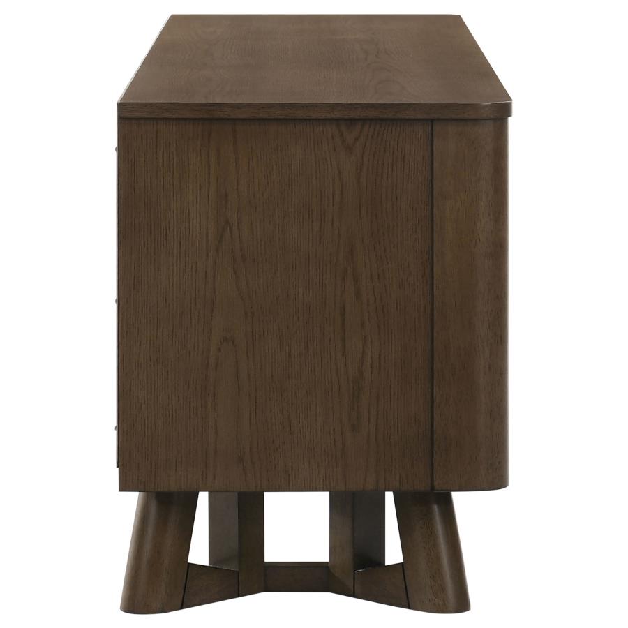Trotter 71-inch 4-Door Wood TV Stand Media Console Brown view 11