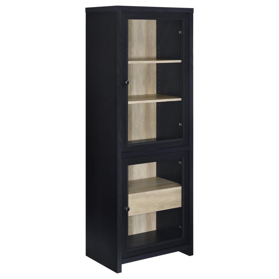 Denison 3-piece Entertainment Center 79-inch TV Stand Black view 10