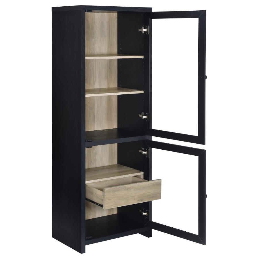 Denison 3-piece Entertainment Center 79-inch TV Stand Black view 11