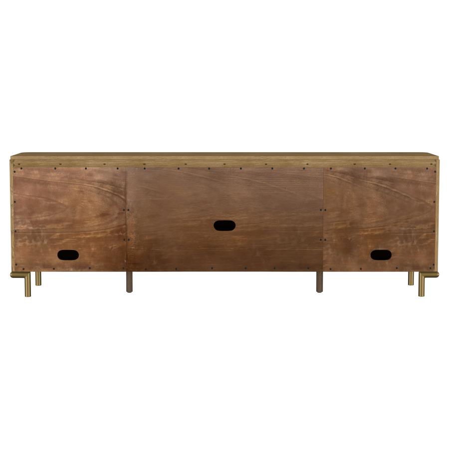 Arini Rattan Cane 2-door TV Stand Media Console Sand Wash view 8